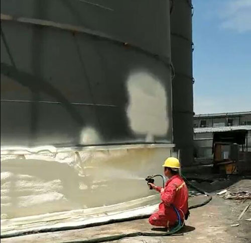 糧倉聚氨酯保溫專用噴涂機(圖2) 糧倉聚氨酯保溫案例