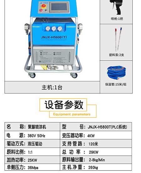 JNJX-H5600(T)-PLC聚脲噴涂設(shè)備(圖3) JNJX-H5600(T)-PLC3